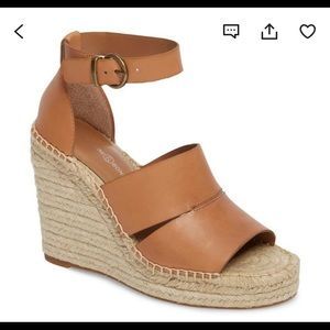 Treasure & Bond leather espadrille wedges size 6.5